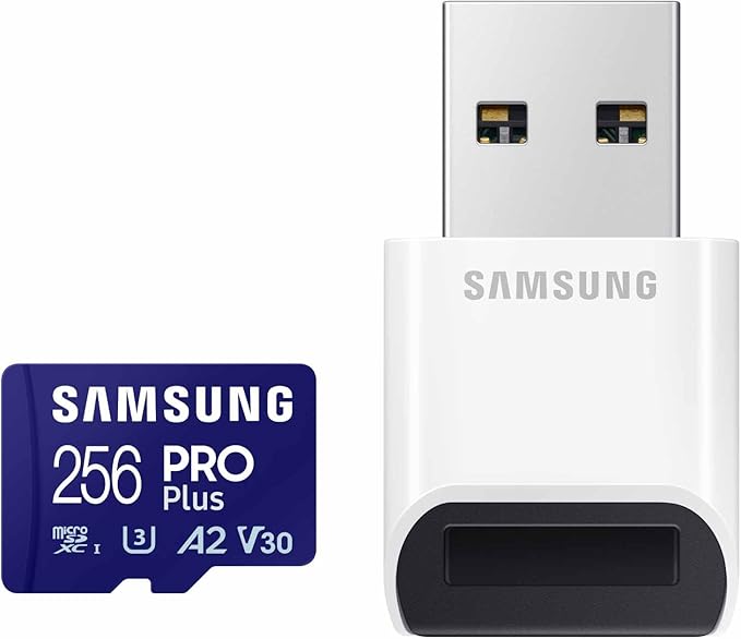 256 GB SAMSUNG PRO Plus microSD Memory Card + Reader