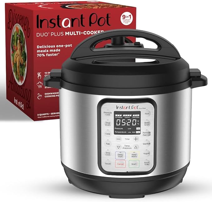 6 Quart Instant Pot Duo Plus 9-in-1 Electric Pressure Cooker