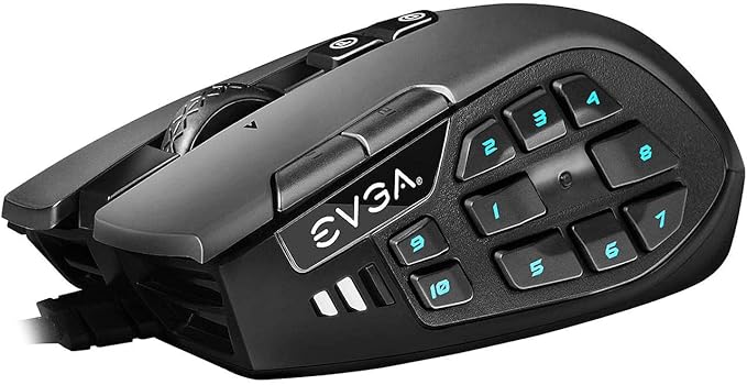 EVGA X15 MMO Gaming Mouse, Wired, 20 Buttons