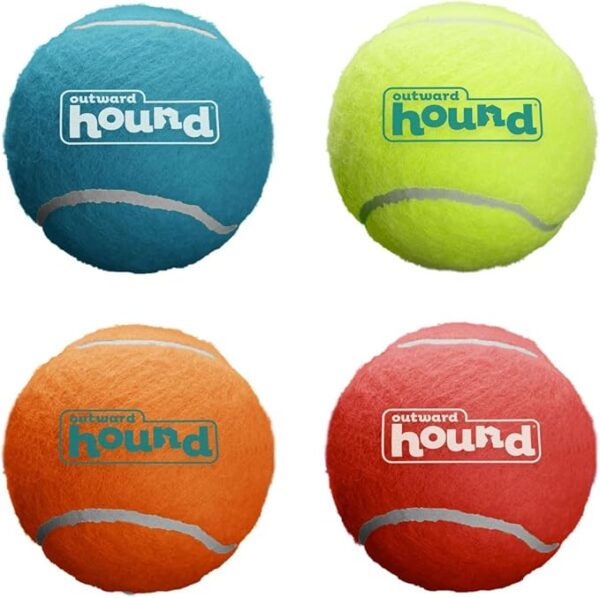 4 Pack Outward Hound Squeaker Ballz Fetch Dog Toy