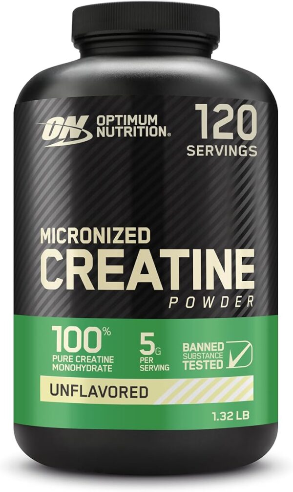 120 Servings Optimum Nutrition Micronized Creatine Monohydrate Powder, Unflavored, Keto Friendly