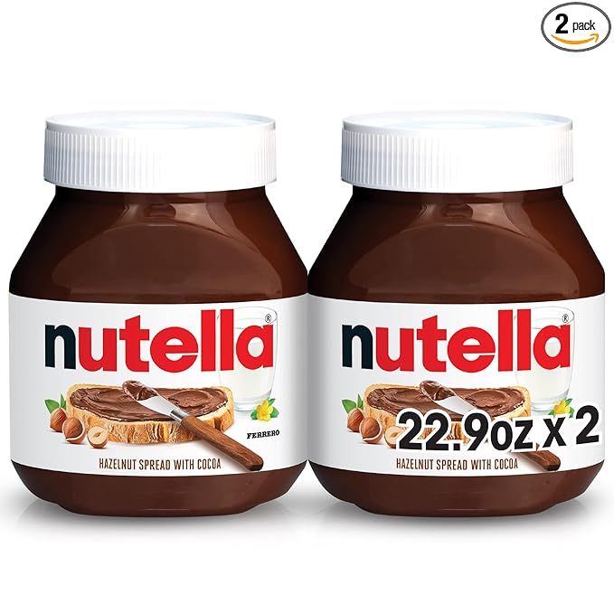 2 Pack ,22.9 Oz Per Jar, Nutella Hazelnut Spread