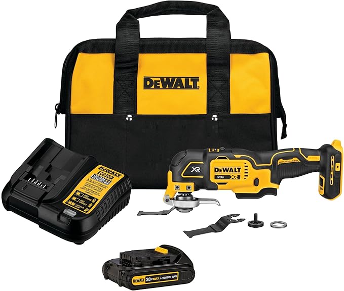 3 Speed DEWALT 20V MAX XR Oscillating Tool Kit (With Blades, Battery and Charger)