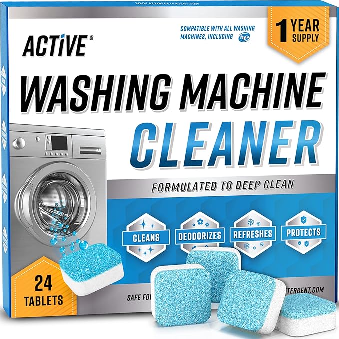 12 Month Supply , 24 Pack Washing Machine Cleaner Descaler