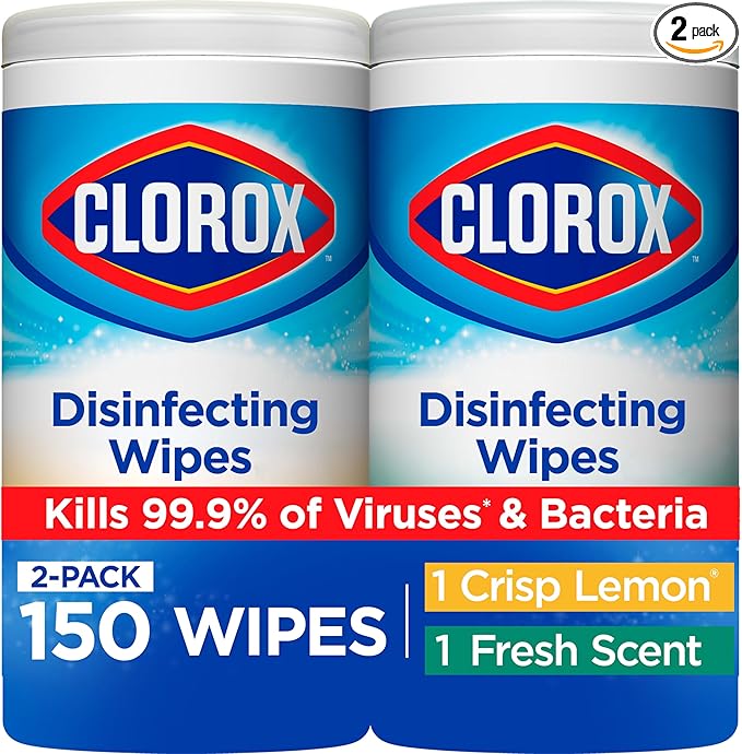 75 Count Each, 2 Pack , Clorox Disinfecting Wipes Value Pack