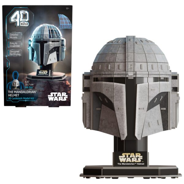 4D Build, Star Wars Mandalorian Helmet 3D Model Kit